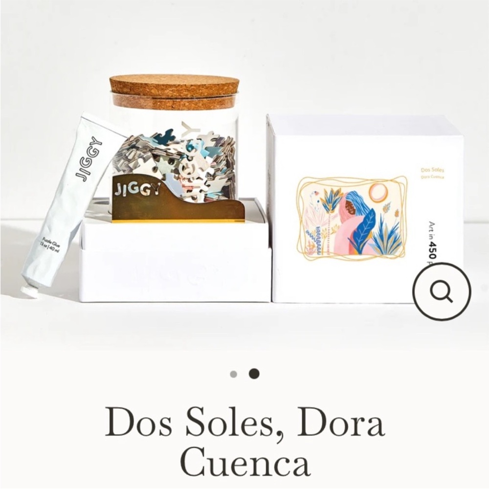 NIB Jiggy 450 pc puzzle: Dos Soles by Dora Cuenca
